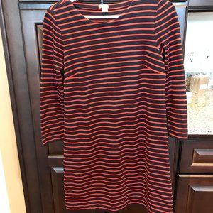 J Crew Striped Shift Dress Size XS